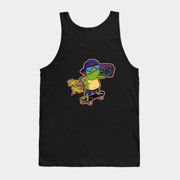 Skate Frog Tank Top by EyeSack